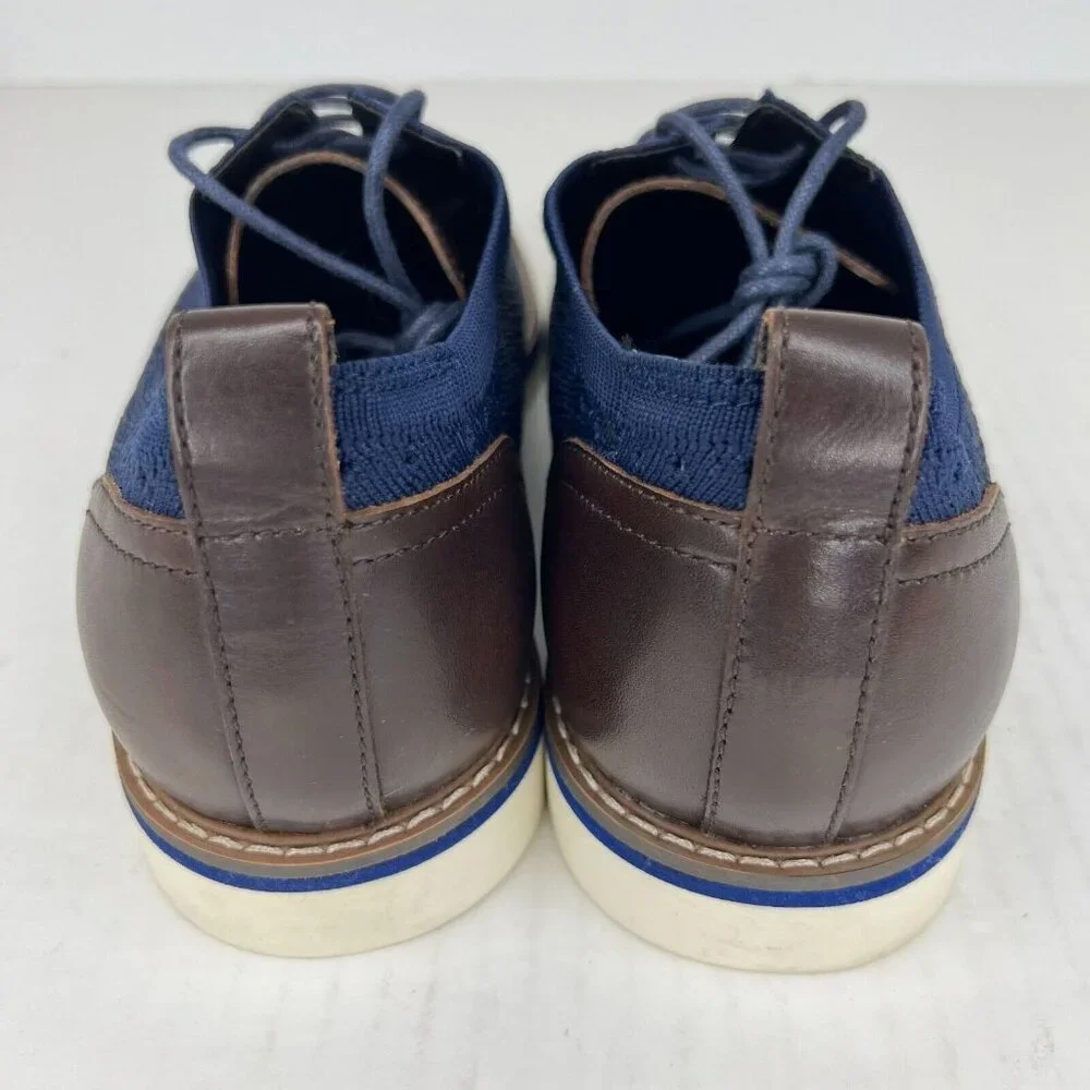 Aiden & Mason Mens AM-Albert3 Blue Oxford Wingtip Mesh Size 10.5M Casual Shoes